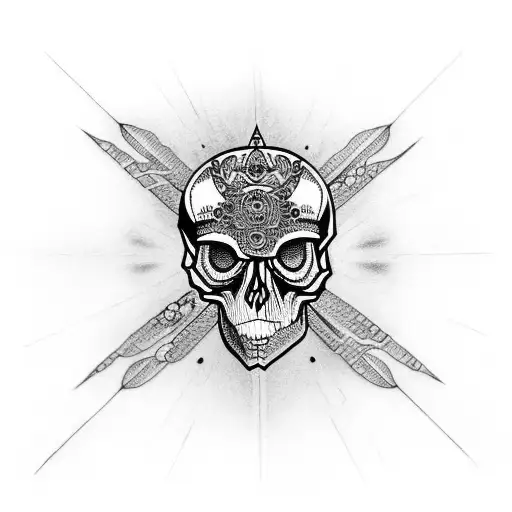 Skull With Eye Watching It