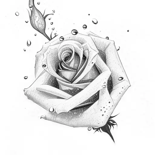 Red Rose Dripping Blood