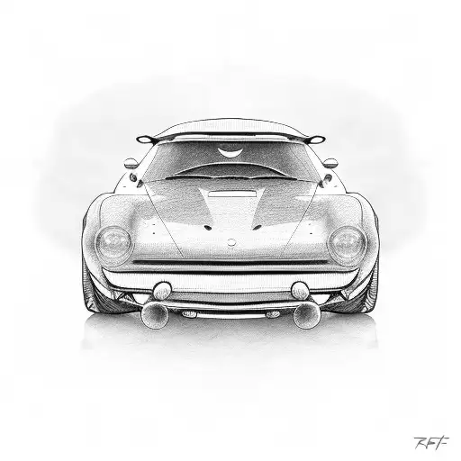 Minimalist Car With Letter R