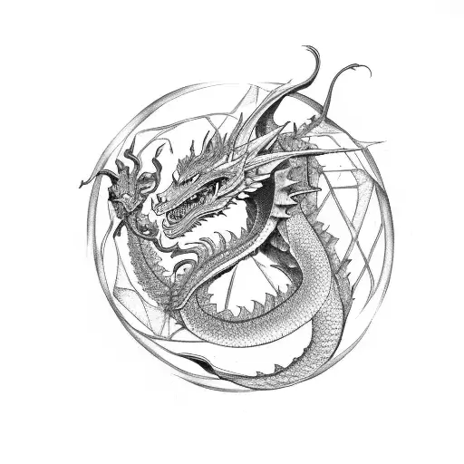 Man Pulling Three Dragon