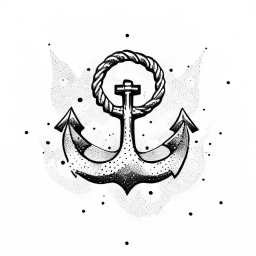 Anchor And Chain Forms The Outline Of Lake Balaton