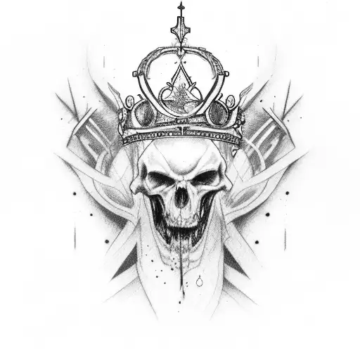 Bleeding X With A Crown On Top