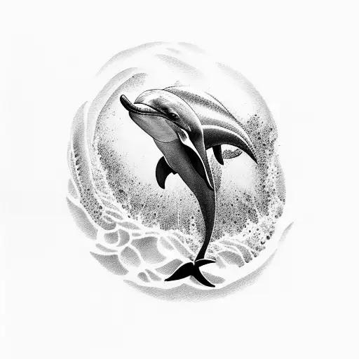 Dolphin Jumping Out Of Ocean