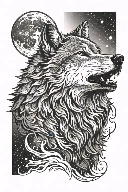 Wolf Howling At The Moon