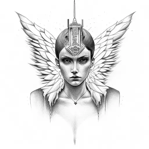 Angel Head Chopped And Held In Hand