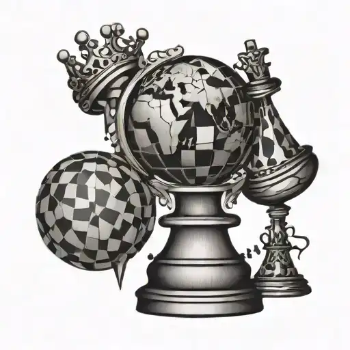 An Abstract Design Of A Globe Being Conquered By A Chess Piece Representing Business Strategy
