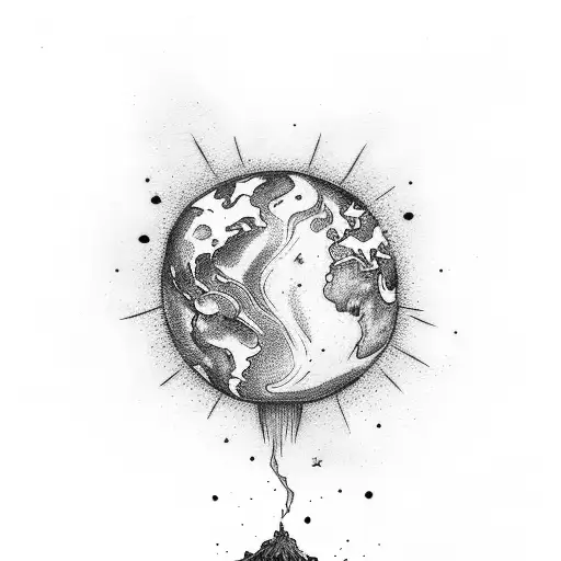 Melly World With A Earth On Fire Destroyed