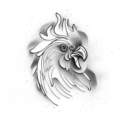 Rooster Contour Female Colorful