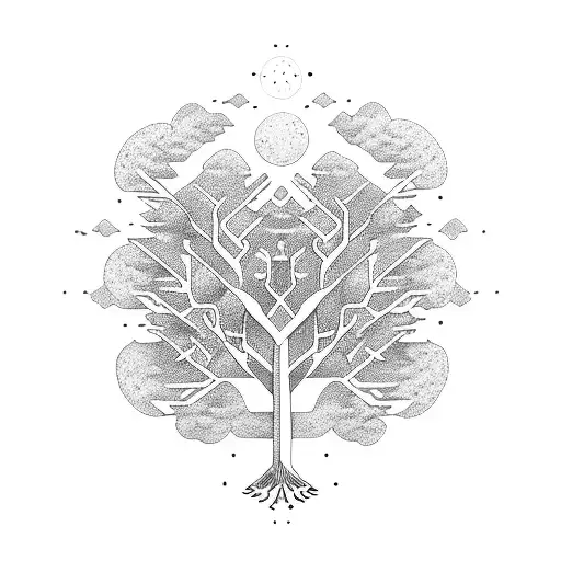 Tree Of Life In A Cosmic Map