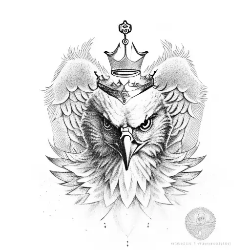 Eagle With Crown Landing On Number 26