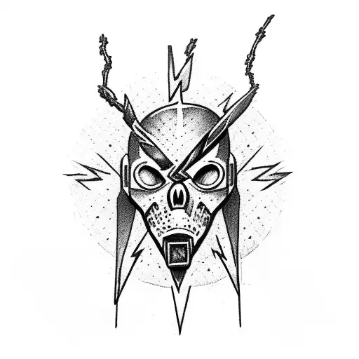 Lightning Bolt With Word Mokdad