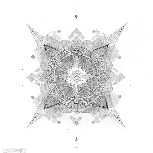 A Spiritual Symbol Composed Of Intricate Data Patterns