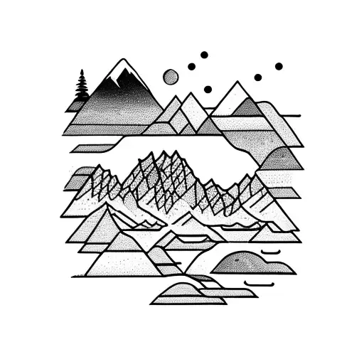 Mountain Alaska Scene With Northern Lights