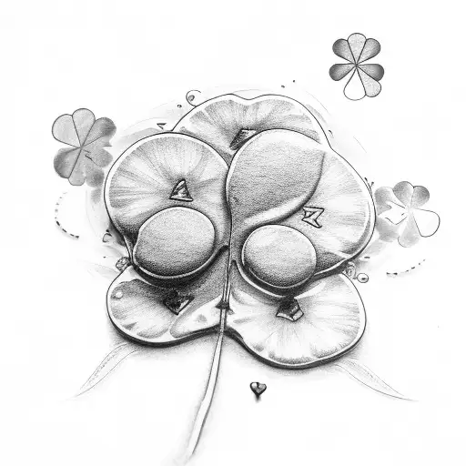 Four-leaf Clover In Rose With Angel Wong