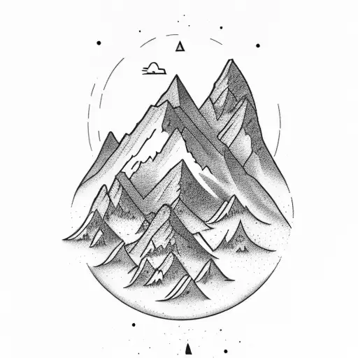 Mountain Tattoo With Words