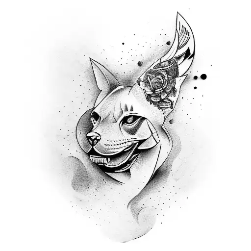 Create A Tattoo Showcasing The Duality Of Sophistication And Gangster Culture