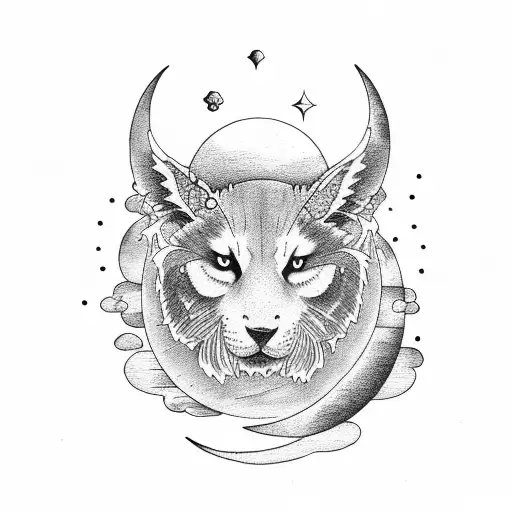 Moon With Clouds And Black Trees