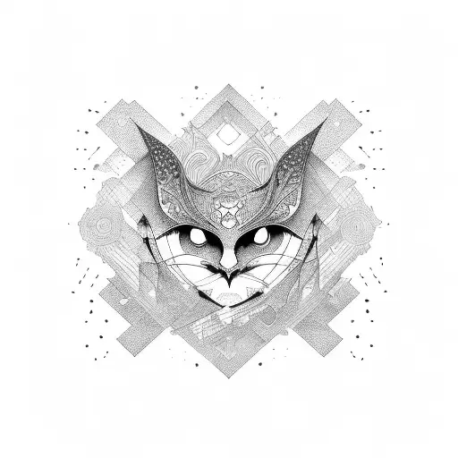 A Composition Of Abstract Shapes Representing The Names Amelia And Teona