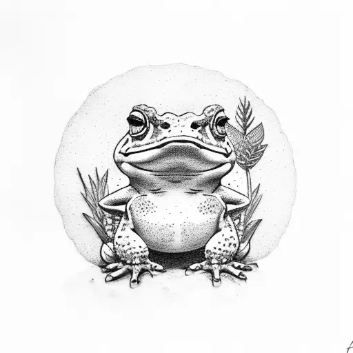 Toad Standing With Hawaiian Shirt And Cocktail