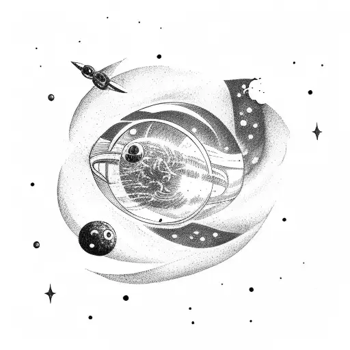 Astronaut Falling Into A Blackhole