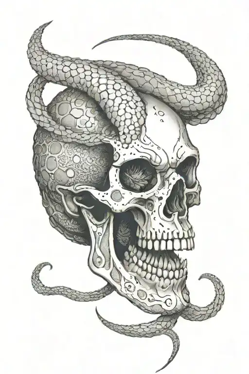 Viper Coiled Skull