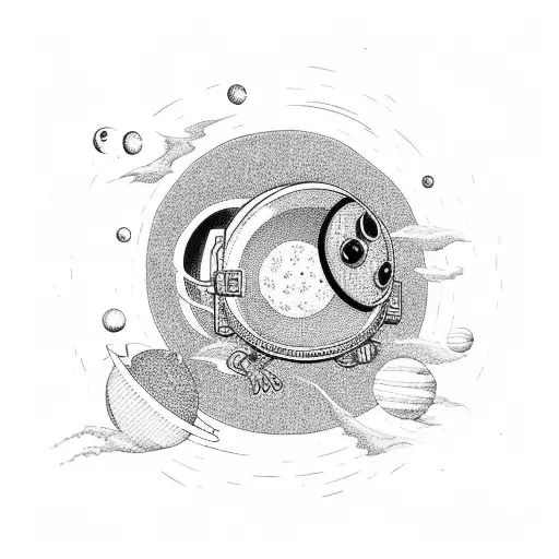 Astronaut Jumping Into A Black Hole