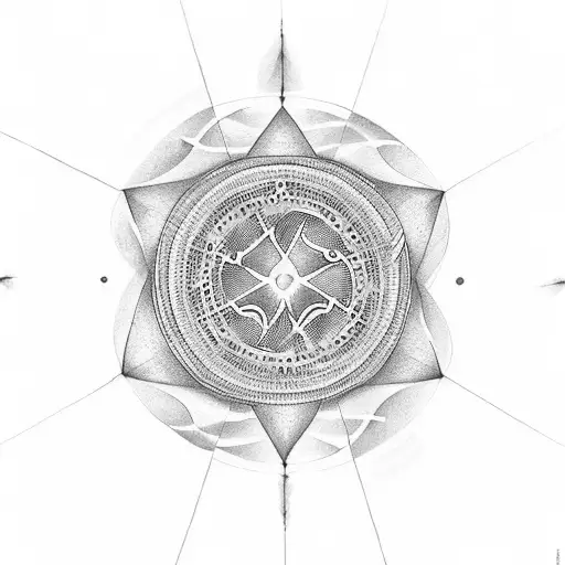 Man Who Stands Proudly With Cercle With An Infinite Circle Around