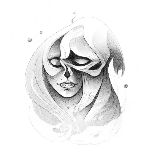 A Melancholic Figure Playing A Game Of Chess With A Ghostly Opponent