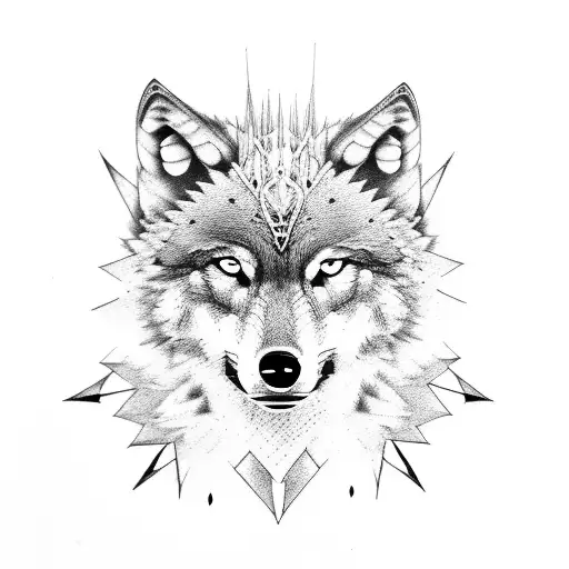 Wolf Made Of Chaos Death Spikes And Torn Fabric