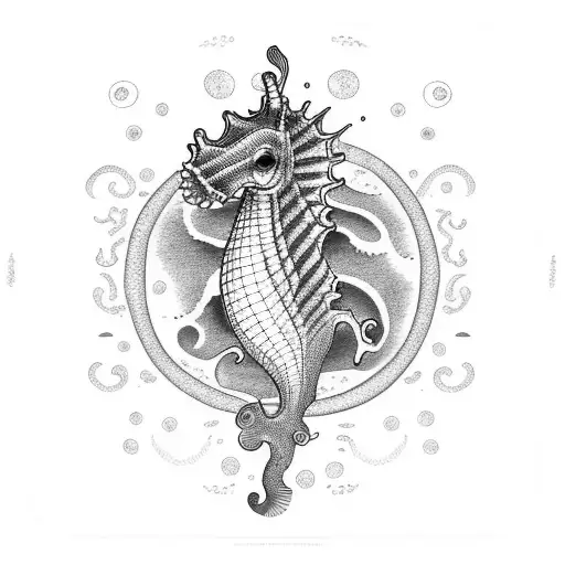 Sea Horse In Junji Style