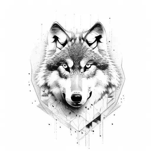 Wolf Walking In Between London And Paris