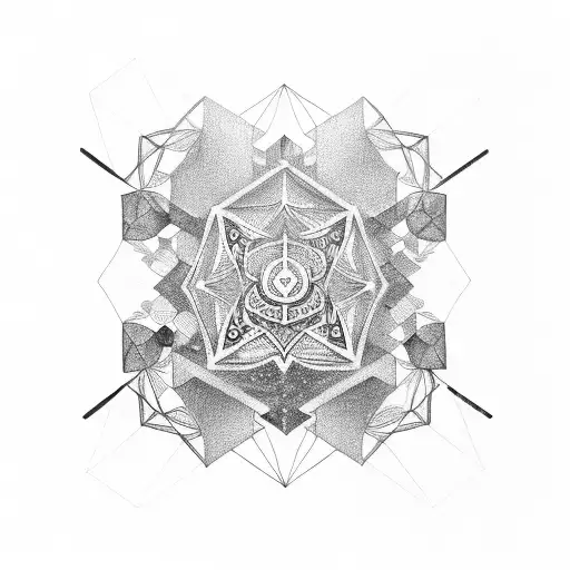 A Geometric Design Incorporating The Female Symbol And Elements Of Health And Wellbeing
