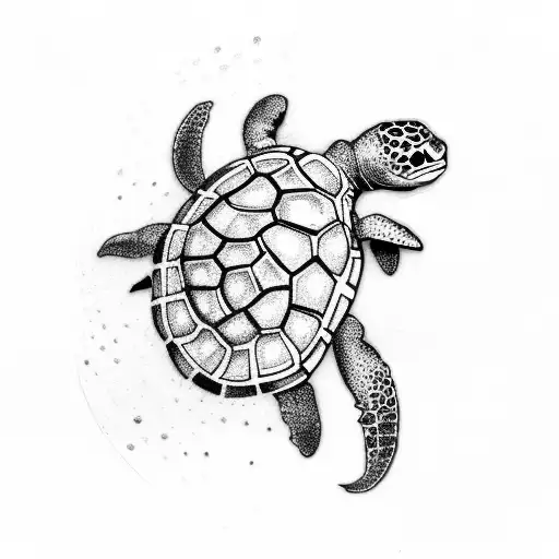 Turtle Biting Octopus