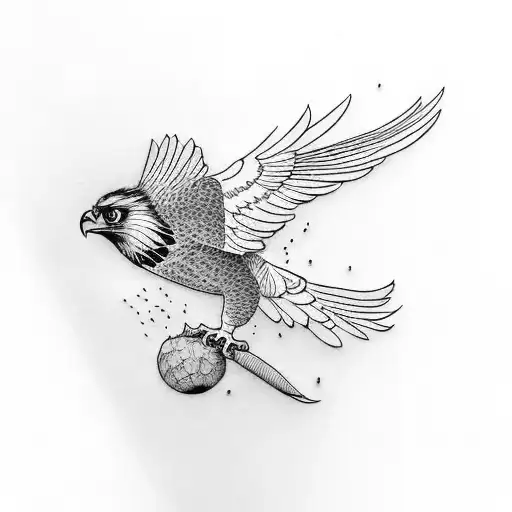 Small Flying Philippine Eagle For Hip