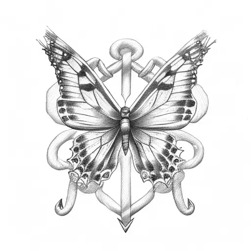 Butterfly With Anchor