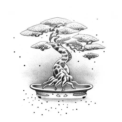 Bonsai With Wild Animal