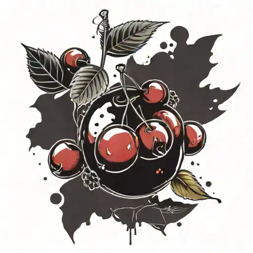 A Cherry-themed Marketing Campaign Poster With A Football Twist