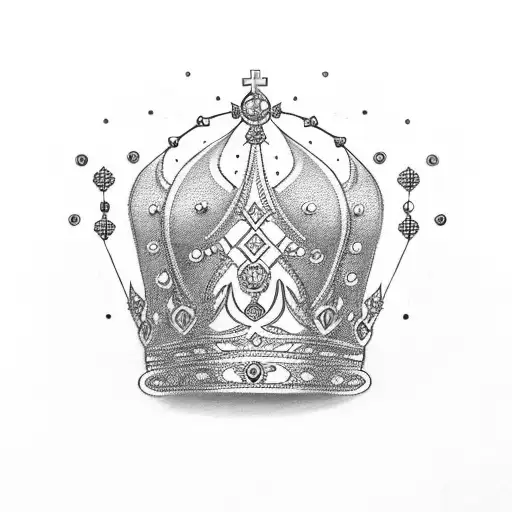 Crown With Intricate Dotwork Patterns
