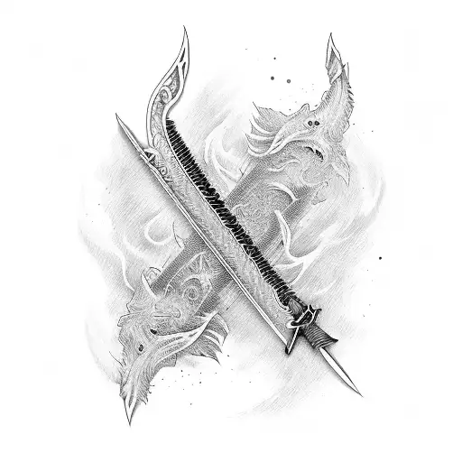 Katana Sword Fading To Ashes