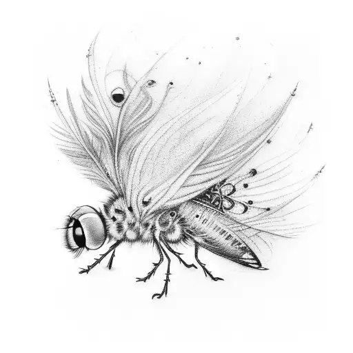 Fly Lure Blue Feather