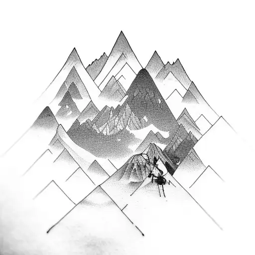 A Traveler Exploring A Mystical Devotional Place Surrounded By Mountains And Nature