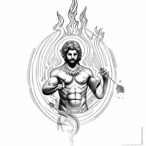 Greek God Holding Fire