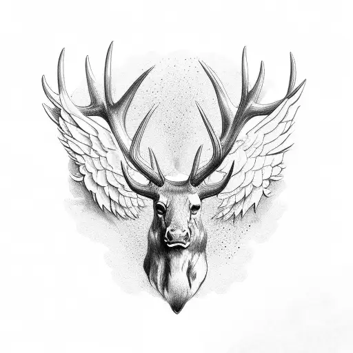 Antlers With Angel Wings