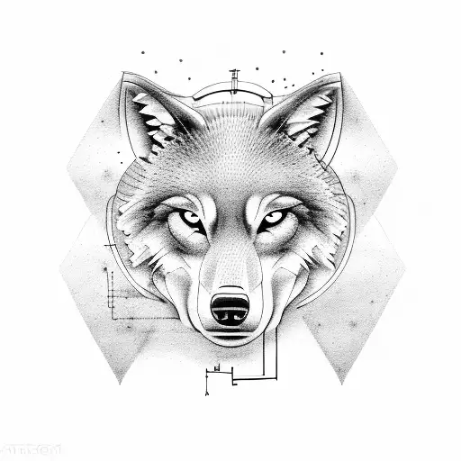 Electrician Tools Forming A Wolf Shape
