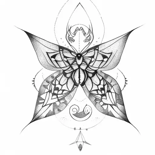 Libra Zodiac Sign With Butterfly