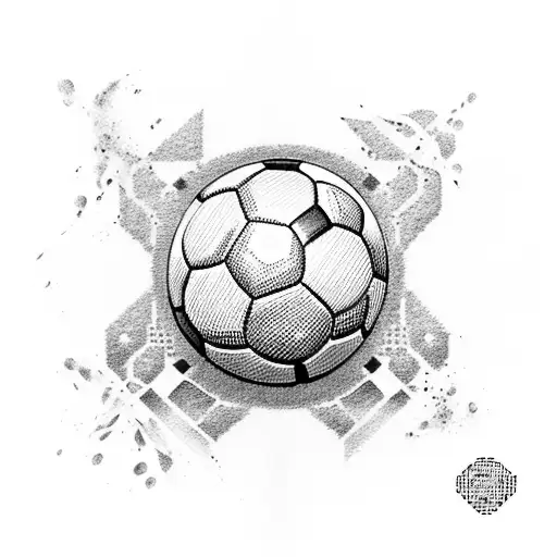 Video Game Controller With A Soccer Ball Pattern