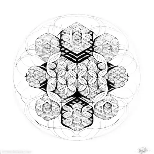Bee With Flower Of Life