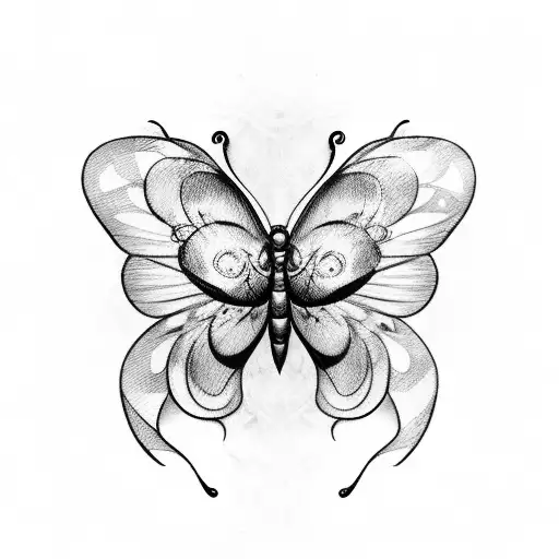Butterfly With Names Aiden And Travis Written In The Wing Design