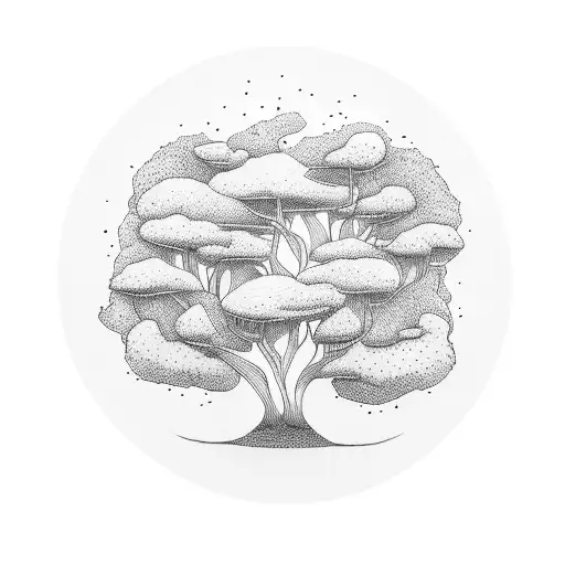 Trees Grow Out Of A Circle