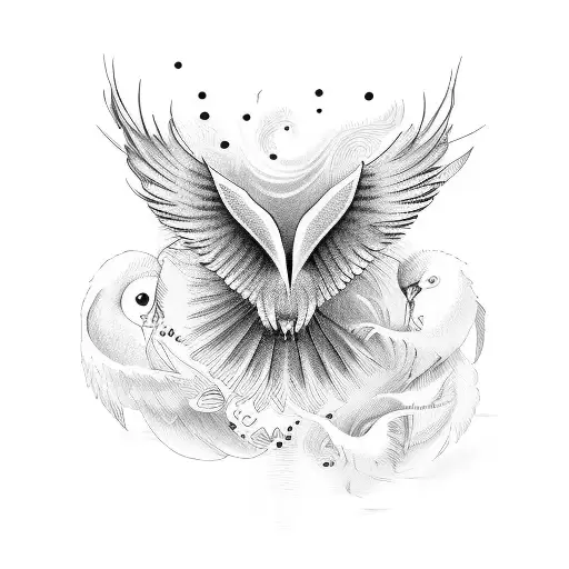 Flying Bird Representing Free Spirit